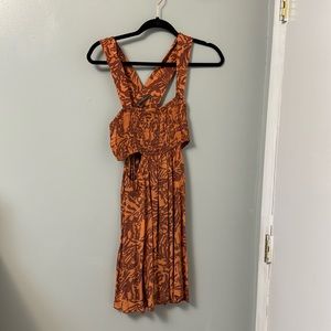 Anthropologie Orange Dress Sz M